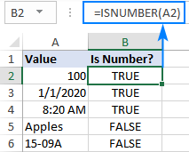 ISNUMBER function in Excel