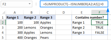 Checking if a range contains any number