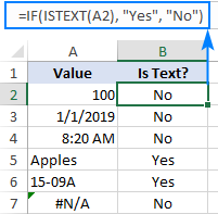 Excel's If is text then formula