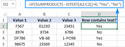 An advanced formula to check if a range contains text values