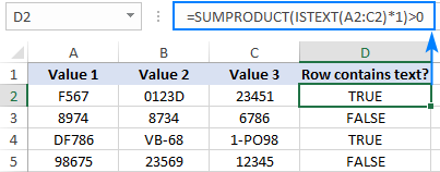 Checking if a range contains any text values