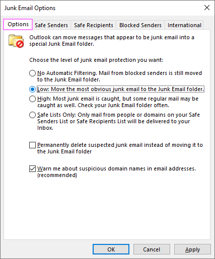 How to use Outlook spam filter to stop junk mail