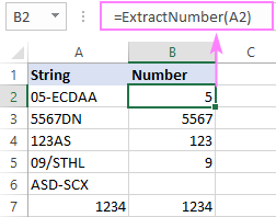 A custom LAMBDA function to extract numbers