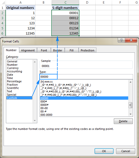 leading zeroes excel for mac