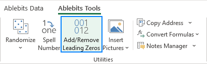Add/Remove Leading Zeros for Excel