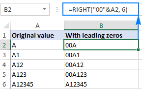 Add leading zeros to create variable-length strings.