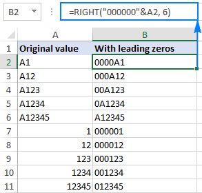 excel zeros