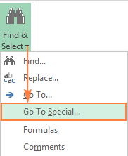 Click 'Go to Special' option.