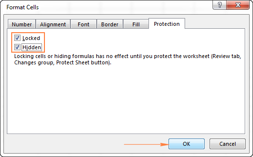 Hiding formulas in Excel