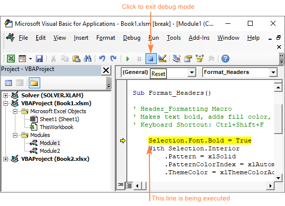 add macro using vba