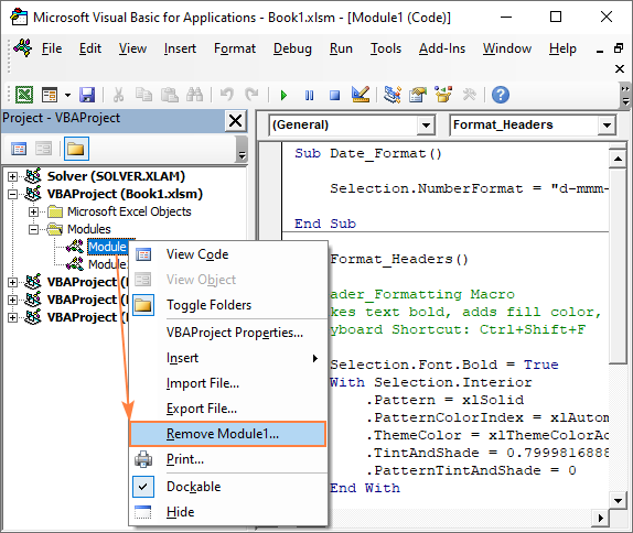 best view of excel visual basic editor for mac