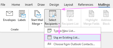 word 2013 mail merge from excel