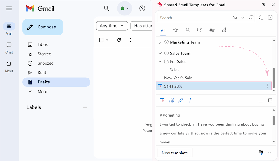 Click the three-dots menu