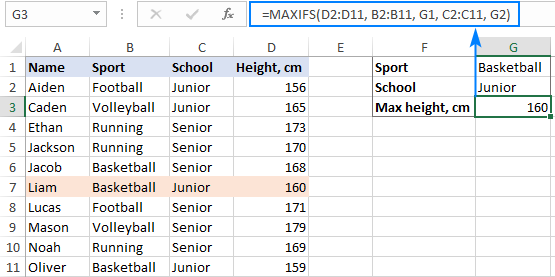 Finding the max value based on multiple criteria