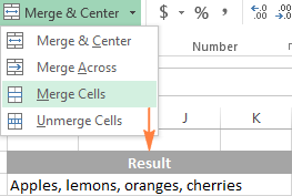 shortcut for merge and center in excel