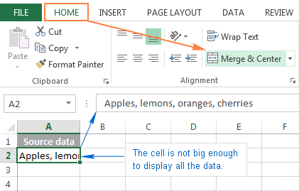 merge multiple cell contents into one excel for mac