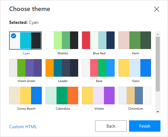 Choose a color theme.