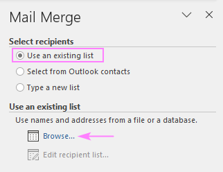 Outlook mail merge from Excel data source