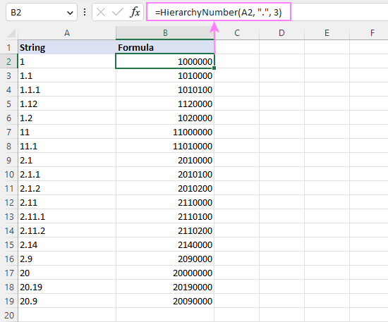 Custom function for sorting multi-level numbers