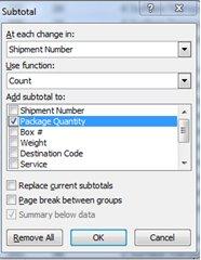 create multiple subtotals in excel