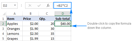 mac excel insert equation for entire column