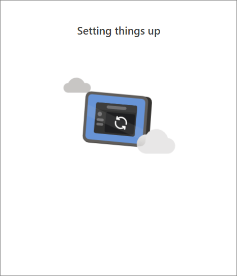 Allow Outlook a moment to finalize the setup.