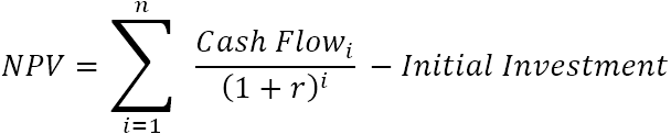 NPV formula