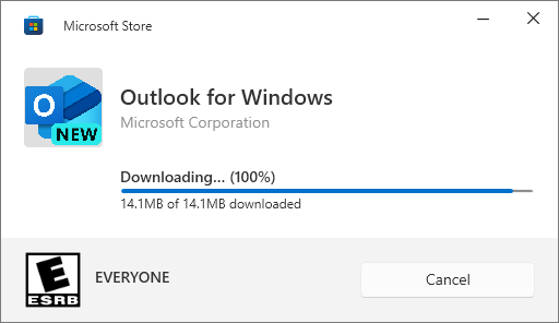 Wait for the download and installation to complete.