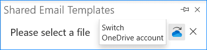 Change OneDrive account in Shared Email Templates