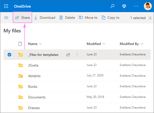 Безопасный обмен файлами OneDrive