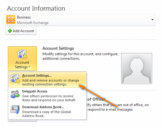 Look under Account Settings for more information about your email accounts