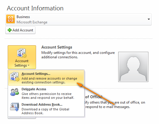 your outlook account settings are out of date