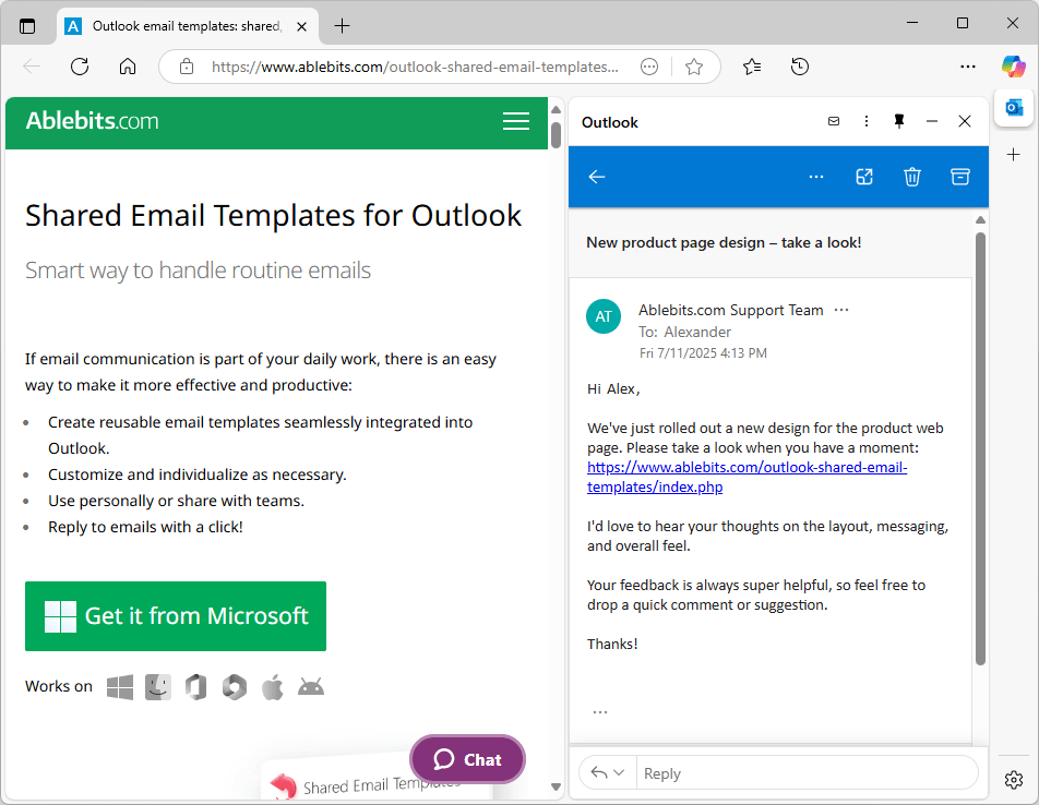Outlook opens links in Edge instead of the default browser.