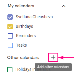 Adding a new calendar to Google