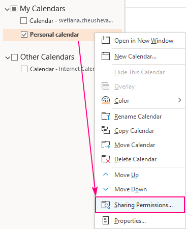 outlook 2016 shared calendar notifications