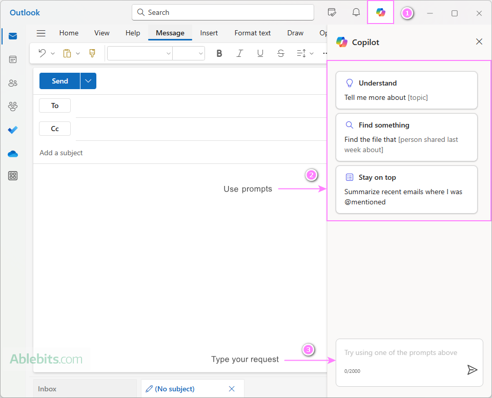 Microsoft 365 Copilot Chat in the new Outlook