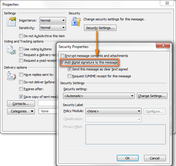 microsoft excel for mac digital signature