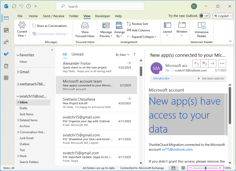 Increase the font size for the Reading pane in Outlook. Increase the font size for the Reading pane in Outlook.