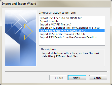 import contacts to outlook from excel spreadsheet