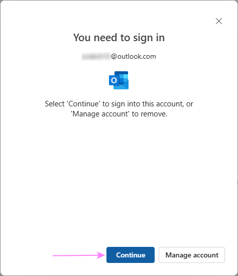 Sign in to your email account in the new Outlook.
