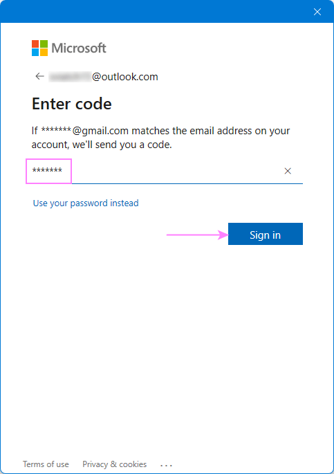 Validate your email address.