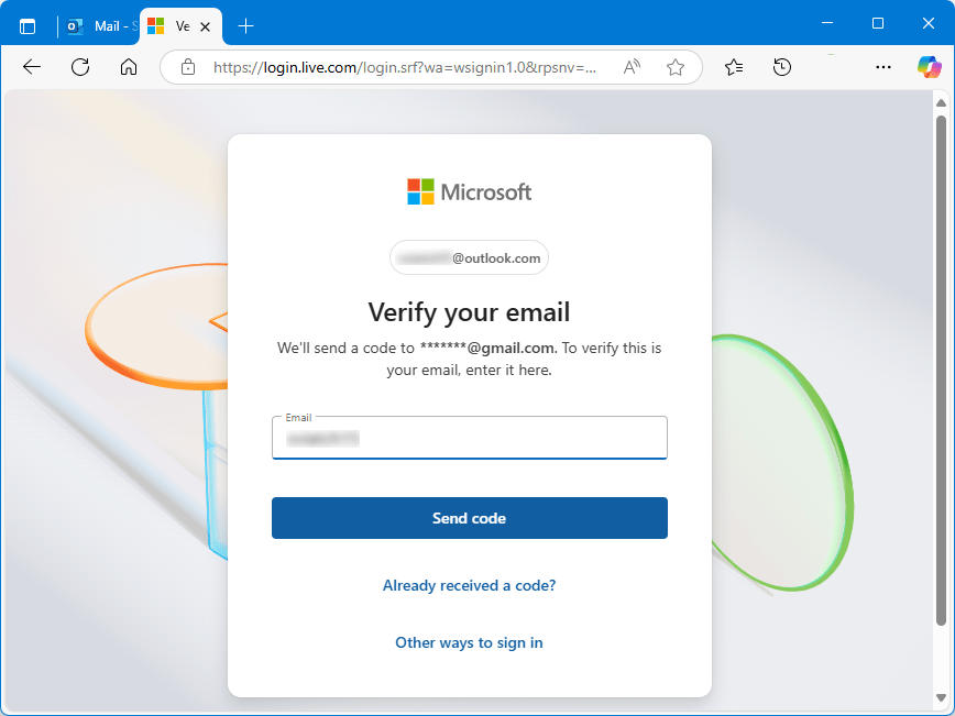 Verify your identity.
