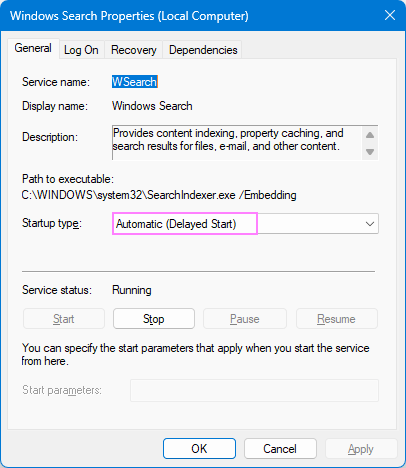 Set the Startup type to Automatic. Set the Startup type to Automatic.
