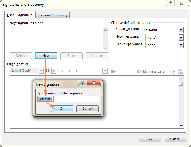 how create email signature in outlook