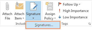 How to create, add and change signature in Outlook