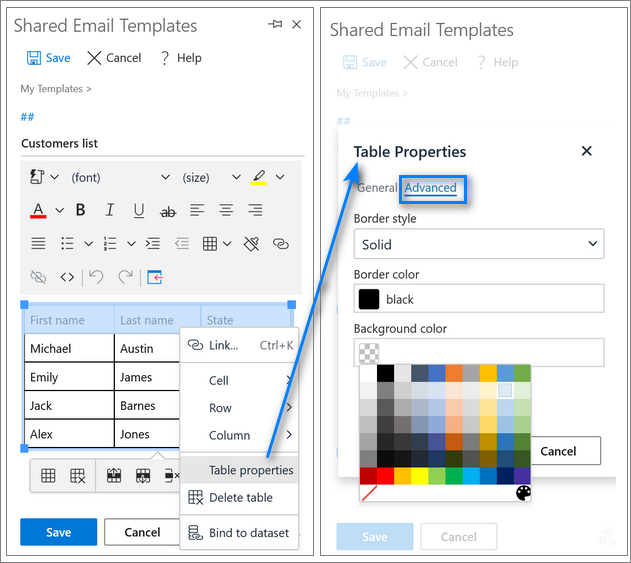 Changing the background color of emails in the Design Editor