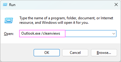 Use Outlook command-line switches in the Run dialog.