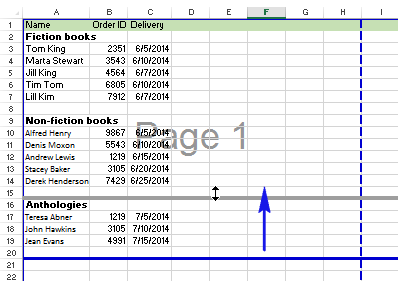 adjust print breaks excel for mac