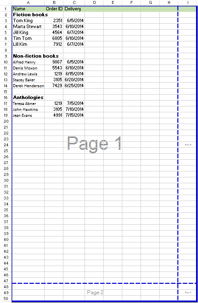 See the location of page breaks in your worksheet