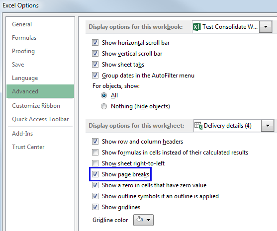 How To Insert Page Breaks In Excel Remove Or Hide Break Lines 2154